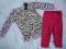 NEXT*F&amp;F tunika ZEBRA + czerwone getry 12-18 m