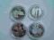 zestaw 4 różnych monet