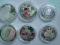 zestaw 6 różnych monet