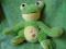Maskotka zielona żabka