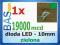 Dioda LED 10 mm - zielona 19000 mcd (clear)
