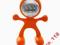 Zegar na biurko ludzik pomarańczowy 3179