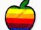 Naszywka / Przyprasowanka Apple Jabłko Tęcza