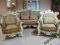 STYLOWY KOMPLET BAROKOWY SOFA 4 OSOBOWA + 2 FOTELE
