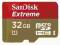 SANDISK MICRO SD 32GB EXTREME Class 10 + ADAPTER W