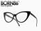OKULARY ZERÓWKI KOCIE OCZY CAT EYES CZARNE 0027