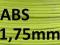 Filament ABS 1.75 1,75 mm Zielony Przewód 0,25 kg