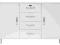 Malibu Komoda Biały Lakier Matowy 2 Drzwiowa