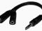 AB4 PRZELOTKA SŁUCHAWEK AUDIO JACK M / 2x JACK F-V