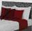 BIEŻNIK NARZUTA 45X220 2 PODUSZKI JAŚKI BORDO