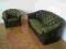 Chesterfield Komplet Sofa + Fotel Zielony