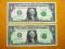 2 x 1 Dolar USA, UNC, bez obiegu (2 banknoty)