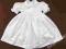 PRZEŚLICZNA WIZYTOWA SUKIENKA ECRU-86cm