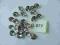 Guziki na stopce metalowe k.srebro 50szt G.977