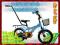 ROWERY dziecięce rowerek 14 CALI koszyk NIEBIESKI