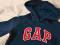 Bluza GAP Granatowa z kapturem / 6-12 miesiecy /