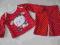 TU czerwony komplet w kropki PIES 50/56 BDB!!!