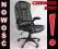 NOWOCZESNY CZARNY skórzany fotel biurowy, krzesło