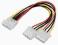 AK2 ADAPTER ZASILANIA MOLEX MĘSKI / 2x ŻEŃSKI 4PIN