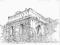 GRAFIKA (RYSUNEK TUSZEM)SOKAL-SYNAGOGA