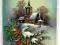 Pocztówka świąteczna 1959r kościółek zimą HOLANDIA