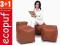 ZESTAW COMBO 3pufy+1pufa GRATIS fotele ECOPUF