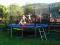 TRAMPOLINA OGRODOWA Z SIATKA I DRABINKĄ 244CM 8FT