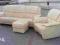 PIĘKNY KOMPLET, SOFA + FOTEL, SKÓRA NATURALNA