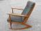 Teakowy wyjątkowy bujany fotel - bujak- stan bdb