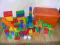 DUŻY ZESTAW KOLCKÓW MEGA BLOKS+SKRZYNIA-ok.84szt.