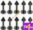 w22 BLACk Line Kolczyk do BRODY Wargi 8mm 3 czarny