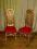 PAŁACOWY KOMPLET DWÓCH KRZESEŁ - CZERWIEŃ I ZŁOTO