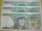 3 szt. banknotów 50 zł. z 1988 r. numery po kolei