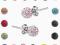 Kolczyki shamballa kryształy Swarovski cyrkonia