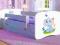 Lóżko dzieciece szuflada materac 160/80 niebieskie