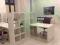 KOMPLET- złożone, podwójne biurka IKEA z regałem !