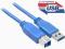 LL9 EKRANOWANY USB 3.0 BLUE 5,0Gb/s 2m AMBM A / B