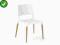 Krzesło drewniane K163 białe dr. lite/polipropylen