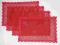 MATA PODKŁADKI 4 STÓŁ maty stołowe koronka czerwon