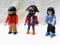 PLAYMOBIL 3 RUCHOME FIGURKI LUDZIKI ROLKARZ PIRAT