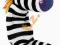 Lalka ze skarpety ZEBRA robótki ręczne