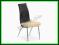 Eleganckie Krzesło metalowe K2 beżowo-czarne K-2