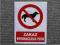NAKLEJKA NALEPKA ZAKAZ WPROWADZANIA PSÓW 12x16 cm