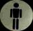 Cyfra, oznaczenie na drzwi WC - SATYNA - męski