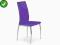 Krzesło metalowe K134 fiolet eco skóra stal chrom.