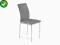 Krzesło metalowe K137 popiel eco skóra stal chrom.