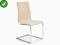 Krzesło metalowe K149 beżowe eco skóra stal chrom.