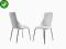 Krzesło metalowe K172 białe eco skóra stal chrom.