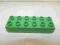 LEGO DUPLO duży klocek 2x6 6x2 piny zielony