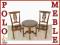 NOWY STYLOWY KPL STOLIK + 2 KRZESŁA BIEDERMEIER !